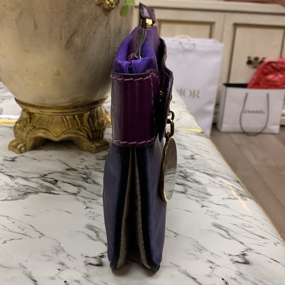 Stella McCartney Purple Satin Clutch Bag - Picture 4 of 16